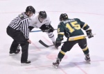 Faceoff between Kyle Hall and Ryan Marshall in the first period of game six.